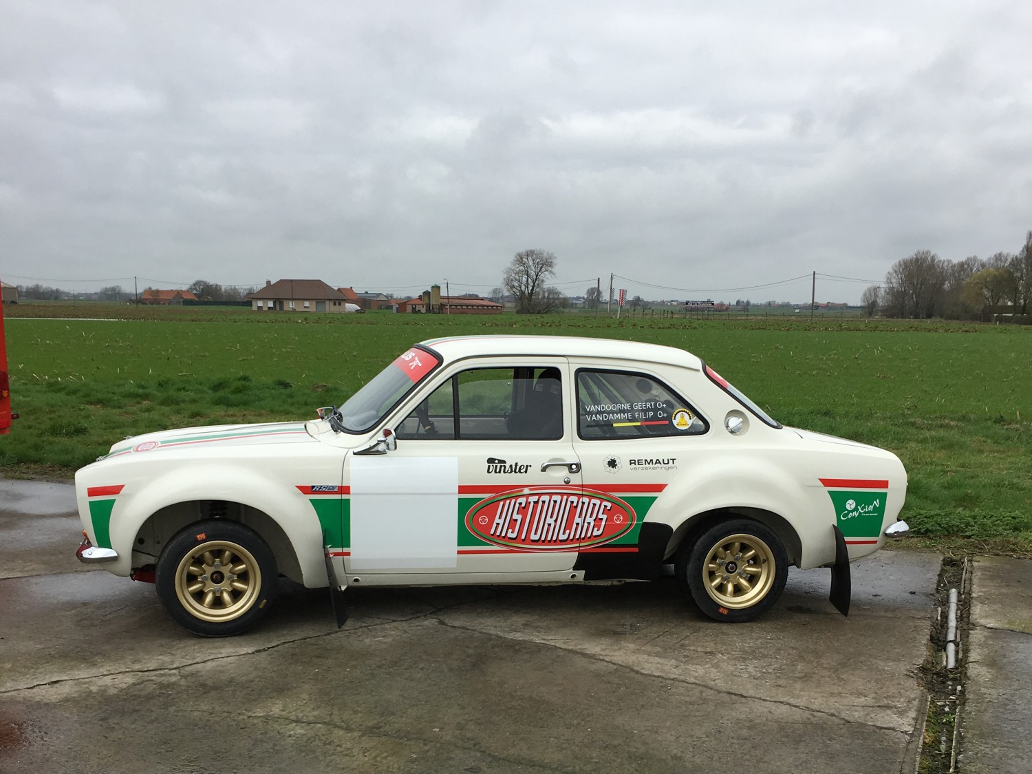Ford Escort MKI Geert Vandoorne klaar voor de Rallysprint van Moorslede