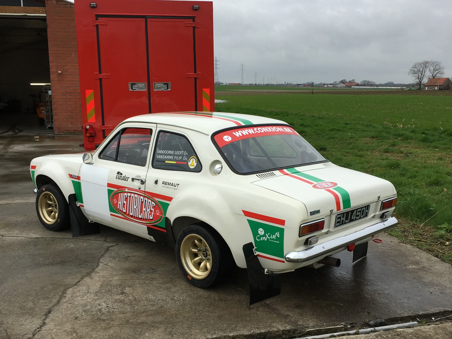 Ford Escort MKI Geert Vandoorne klaar voor de Rallysprint van Moorslede