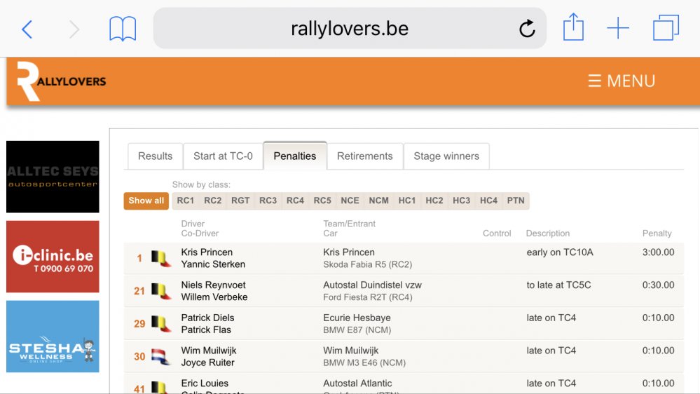 Sezoensrally - rallylovers.be Sezoensrally - rallylovers.be